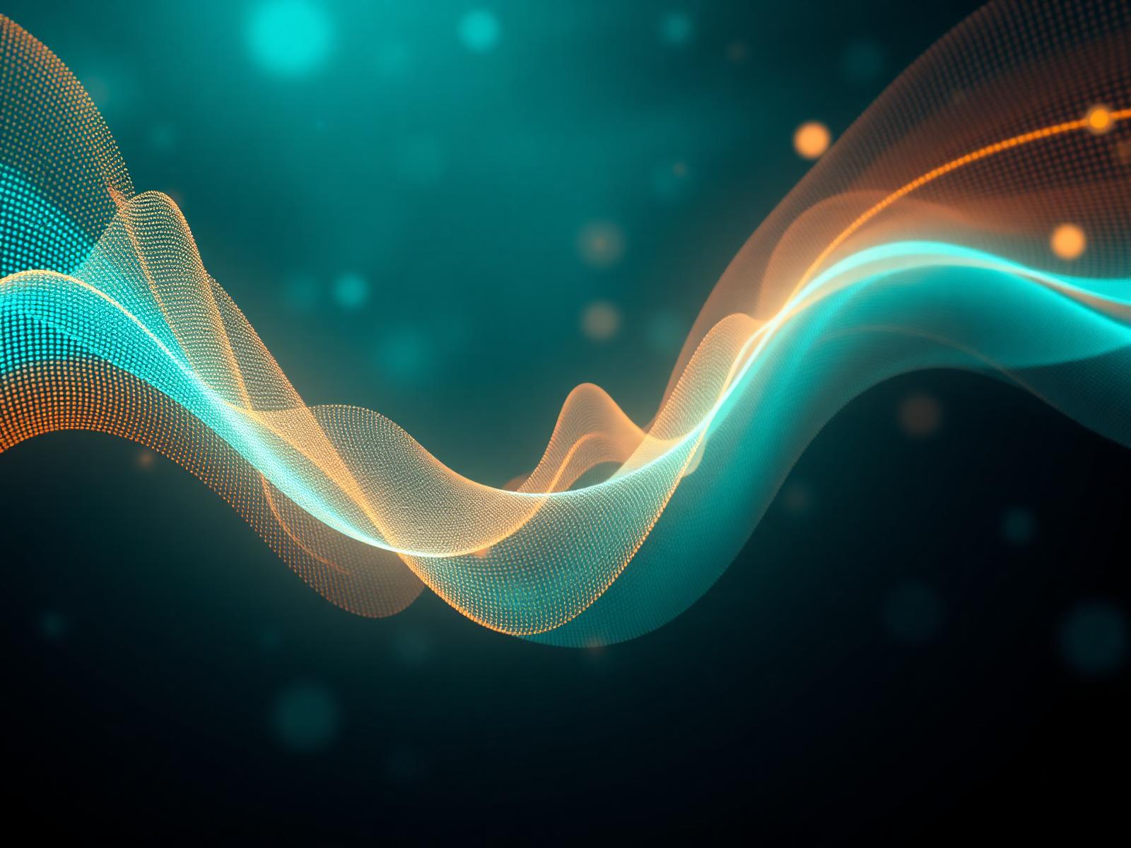 Glowing brainwave visualization